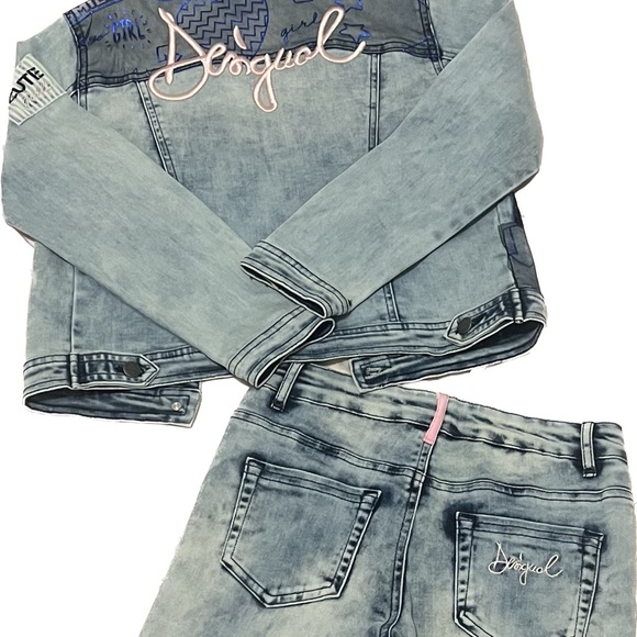 Desigual Jean Jacket and Matching Jeans - kids size 9/10 - Picture 2 of 5